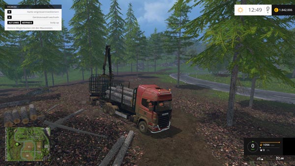 Scania R730 forest and trailer 