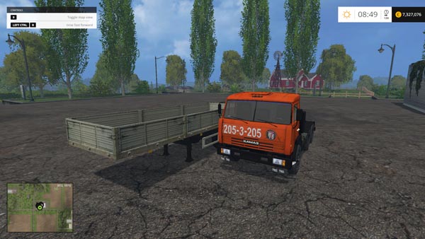 KAMAZ 54115 Truck and Semitrailer MAZ 9380