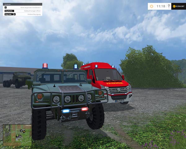 The Hummer H1 with blue red light v 1.0 Ohne Blitzlicht