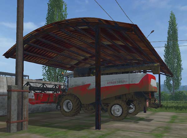 Shelter with a corrugated roof