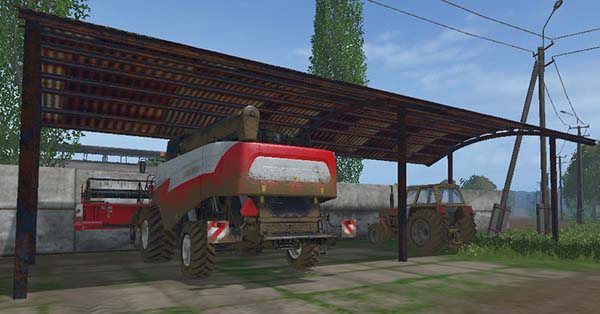 Shelter with a corrugated roof