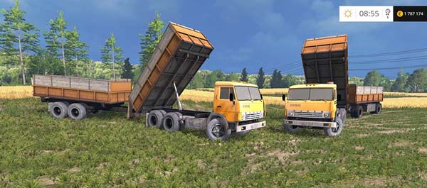 KamAZ 55102 Yelow trailers 