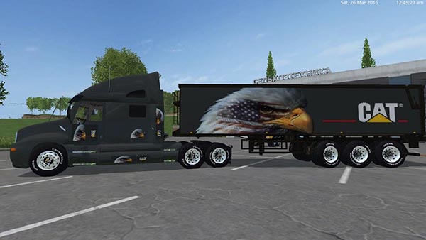Eagle Eye Kenworth Cat Truck and Eagle Eye Semi Trailer