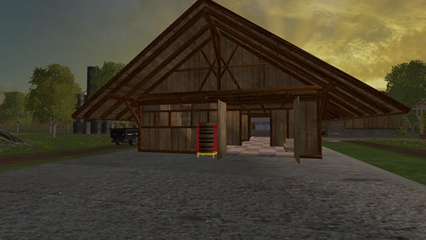 Village shop with building function 