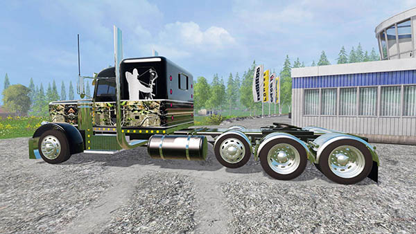 Custom PeterBilt 388 W And Trailer Edited Wolf Edition