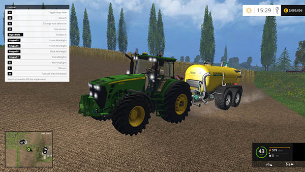 John Deere 8530 with FH