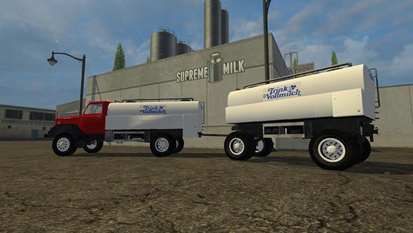 Magirus milk Truck with trailer