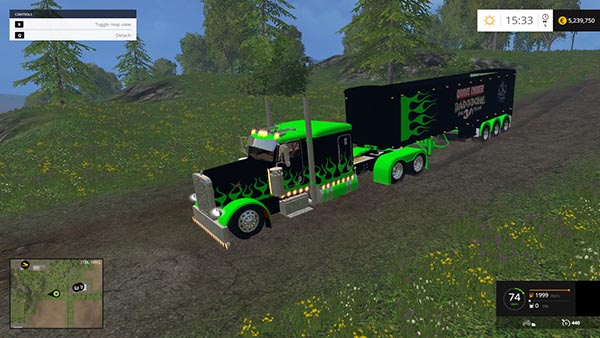 Road Train With Sweet Truck Wolf Edition