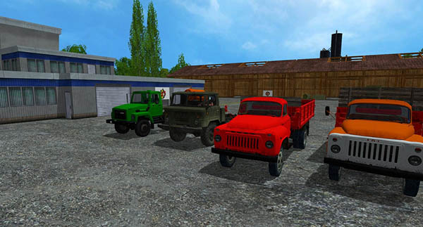 Gaz 53 Pack Trucks + Trailer Multicolor v 4.01