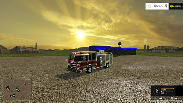 American fire truck with working hose v 1.0