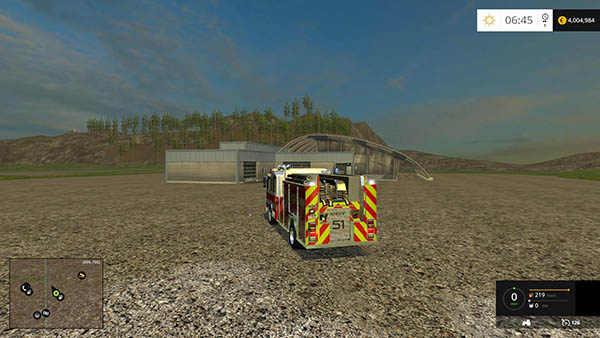 American fire truck with working hose v 1.0