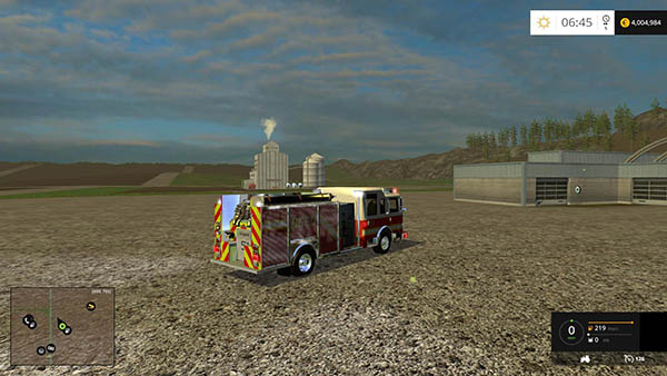 American fire truck with working hose v 1.0