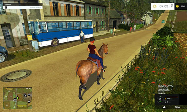 Equestrian woman drivable