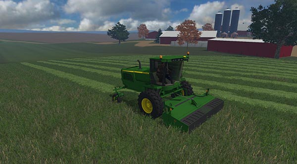 John Deere W260 with 995 Rotary Cutter v 1.0