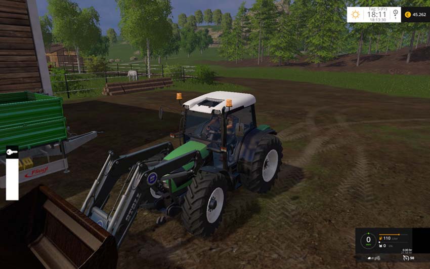 Deutz Fahr Agrofarm 430 with FL V 1.5 