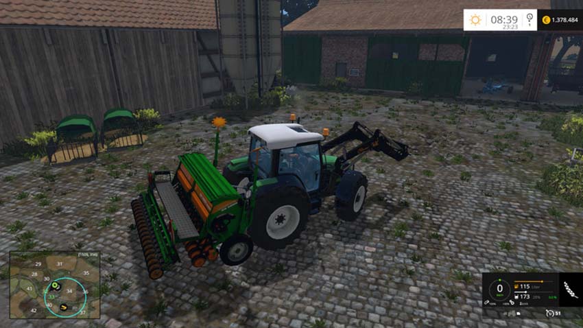 Deutz Fahr Agrofarm 430 with FL V 1.5 