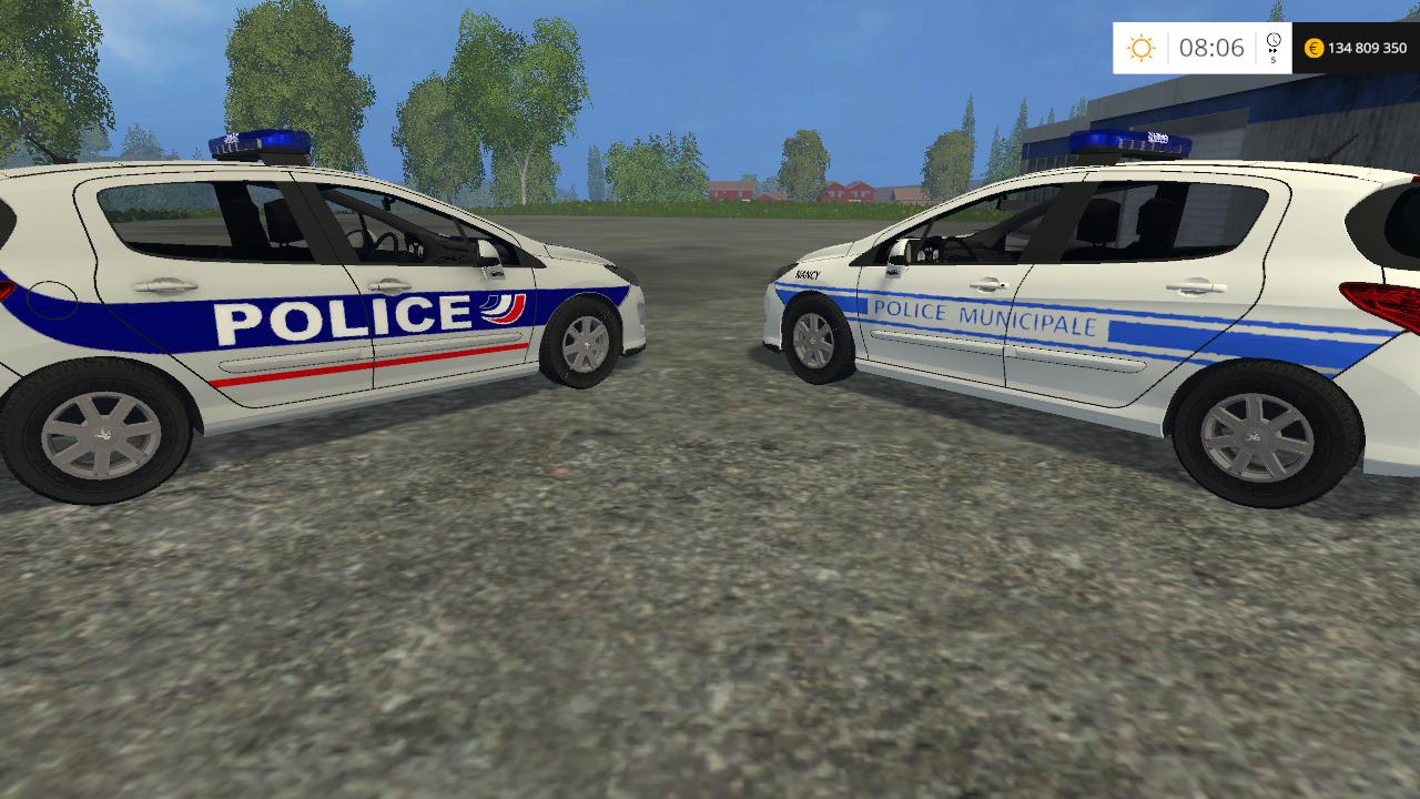 Peugeot 308 Police Nationale + Municipale v1.0