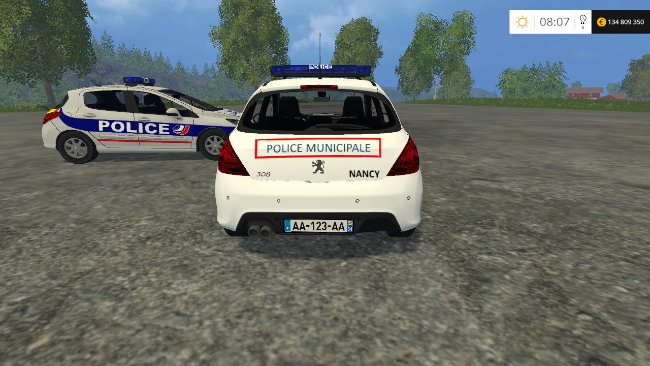 Peugeot 308 Police Nationale + Municipale v1.0